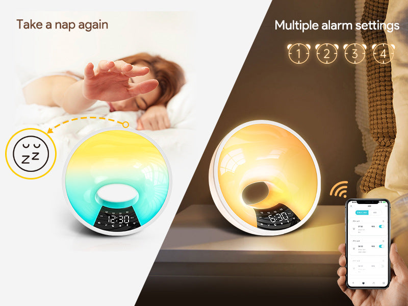 Smart Sleep Light Bluetooth-Lautsprecher Sonnenaufgangssimulation Wecker mit Radio & Einschlafhilfe | EH-A90