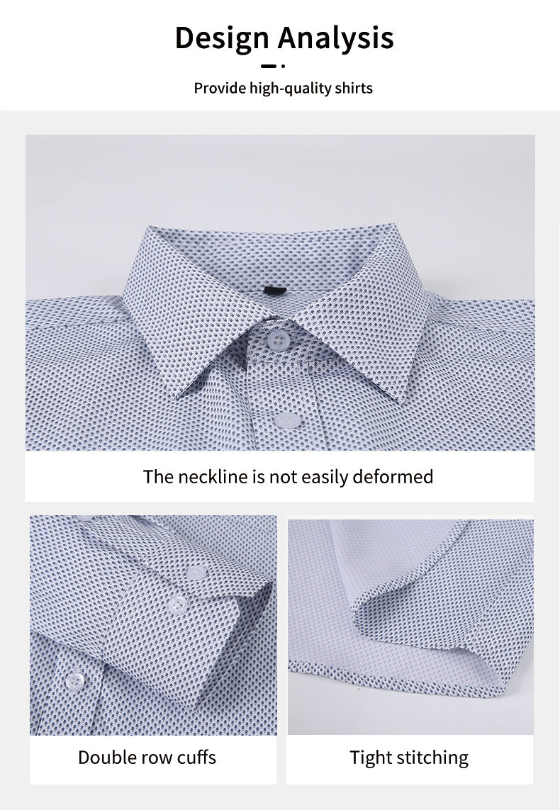 Herrenhemden Langarm Elastisch Falten Formelle Business Camisas Shirts | A7
