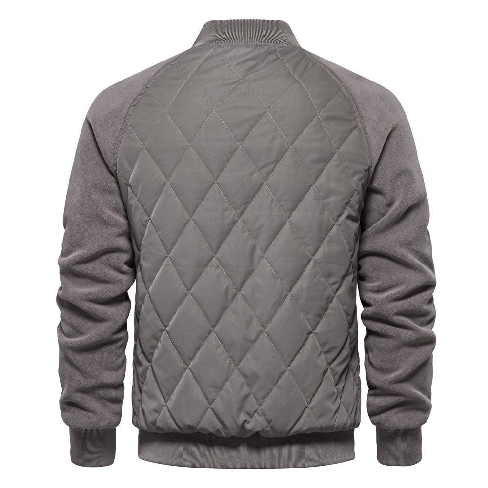Stylische Herren Steppjacke mit Fleecefutter, Doppeltaschen & Raglanärmeln – Perfektes Freizeitoberteil | JK812