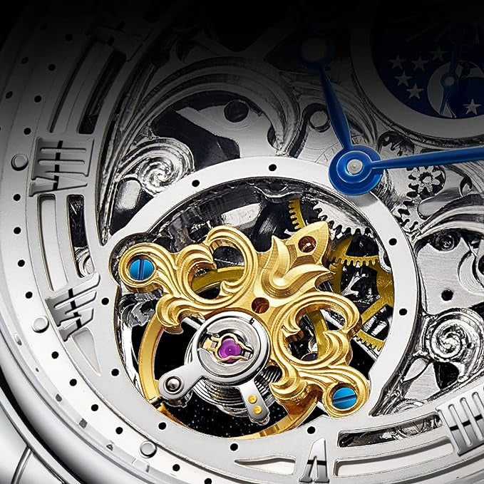 Mechanische Luxus-Automatikarmbanduhr für Herren aus Edelstahl, wasserdicht | J117