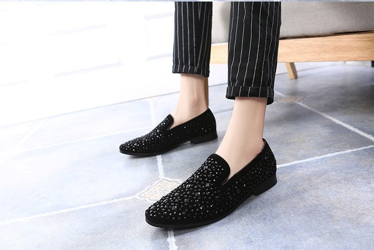 Herren Diamond Wingtip Loafers Casual Hochzeitsschuhe | A2362