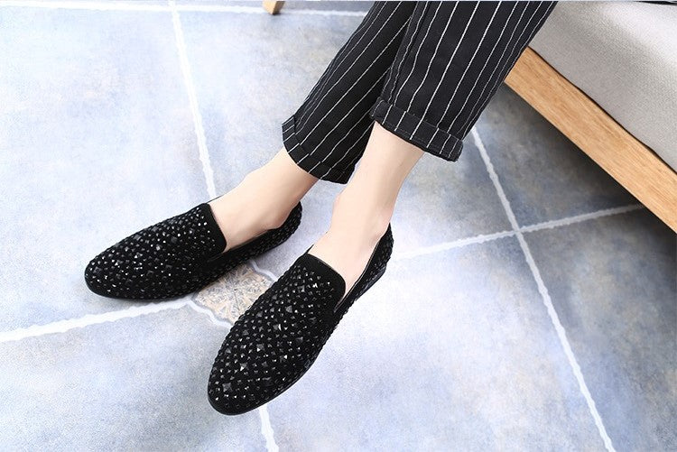 Herren Diamond Wingtip Loafers Casual Hochzeitsschuhe | A2362