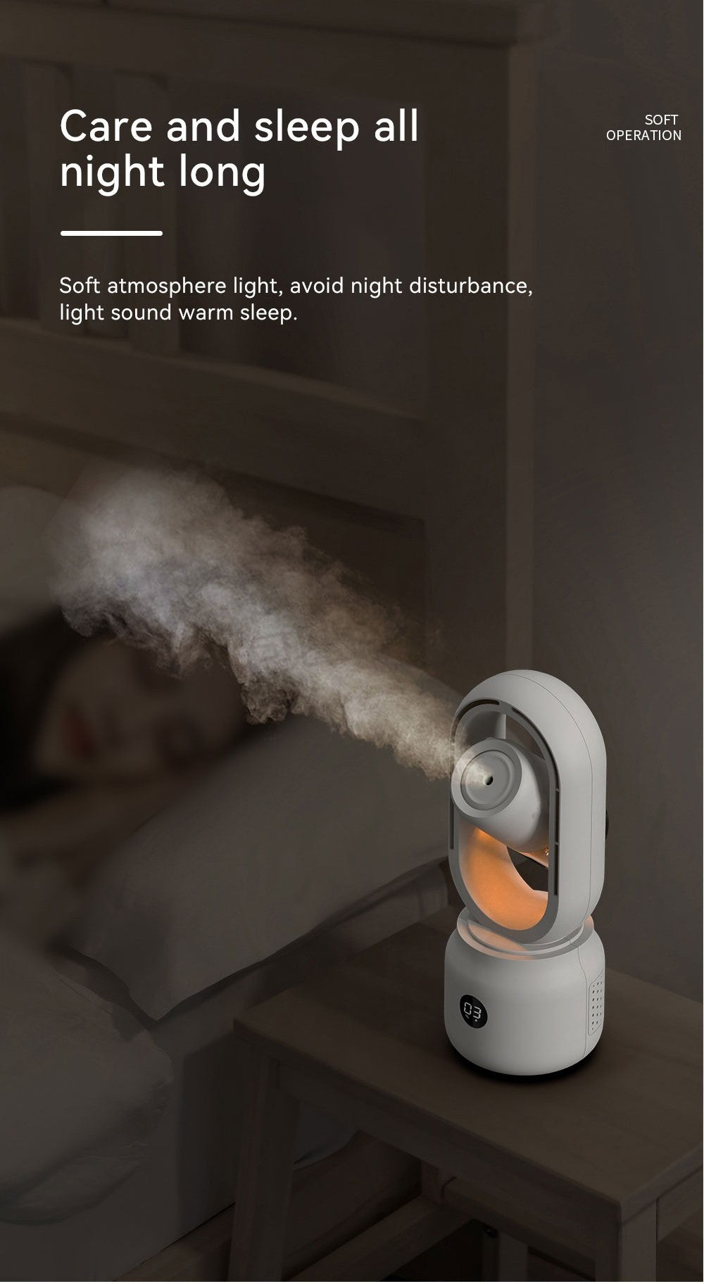 Multifunktionaler blattloser Jet-Ventilator, vertikaler Wassersprüher, Ultraschall-Kühlluftbefeuchter für den Sommer | HX87