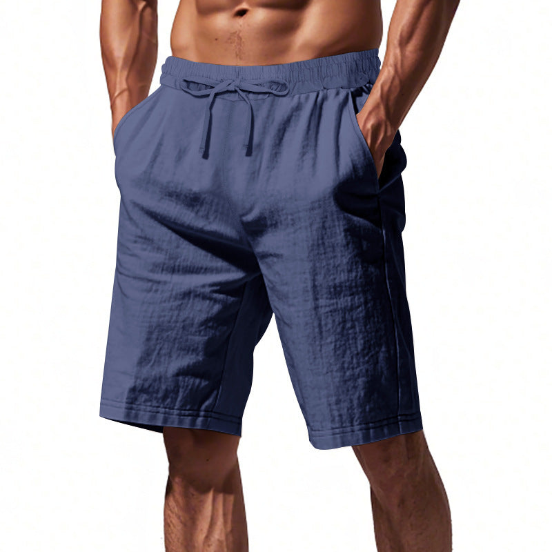 Leichte Strandshorts aus Leinenmischung für Herren – Relaxed Fit 5-Zoll-Freizeitshorts | WW-2