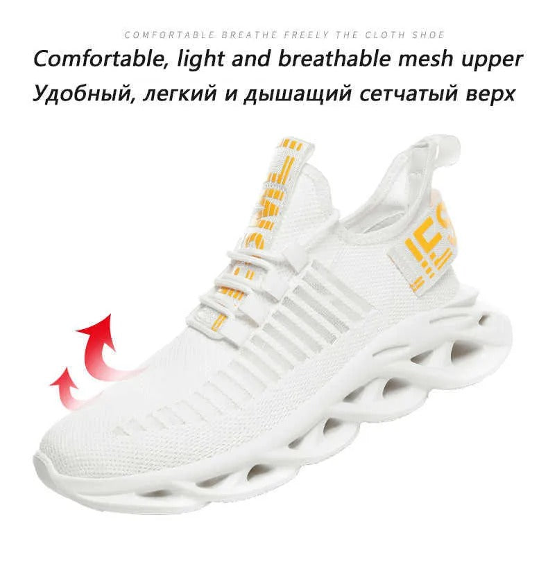 Atmungsaktive Strick-Sneaker zum Spazierengehen, leichte Sportschuhe, bequeme Low-Top-Sport-Turnschuhe | G101
