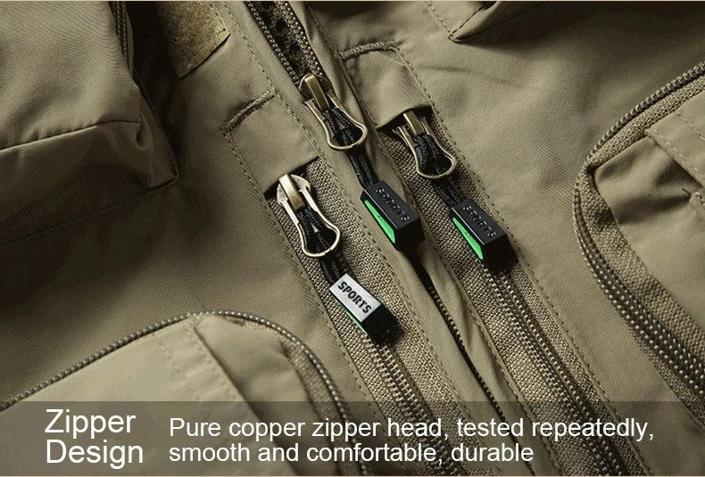 Herren Multi Taschen Cargo Weste Angeln Pullover Für Klettern Camping Wandern Sommer Weste Top