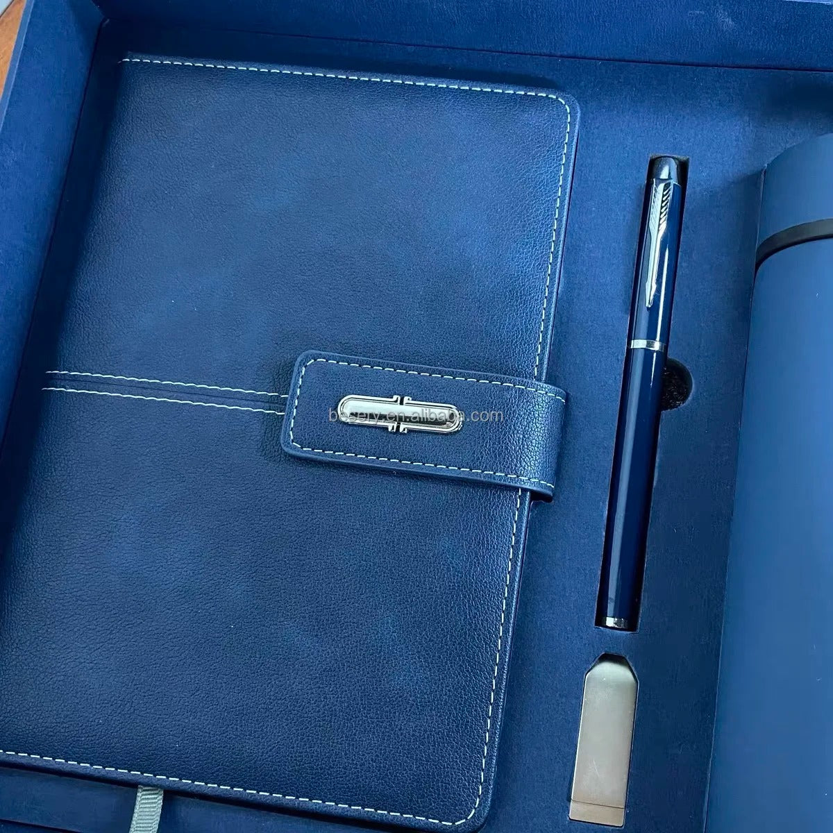 Premium A5 Notizbuch Geschenkset mit Stift USB-Stick & Thermobecher Geschenkset | 11111