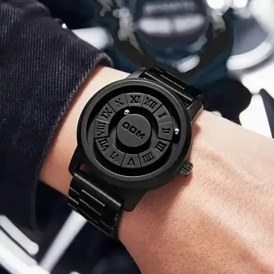 Herrenuhren Magnetischer Rollzeiger Einzigartiges Design Luxus-Armbanduhr aus Edelstahl | 0047