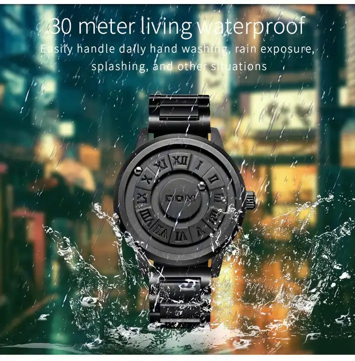Herrenuhren Magnetischer Rollzeiger Einzigartiges Design Luxus-Armbanduhr aus Edelstahl | 0047