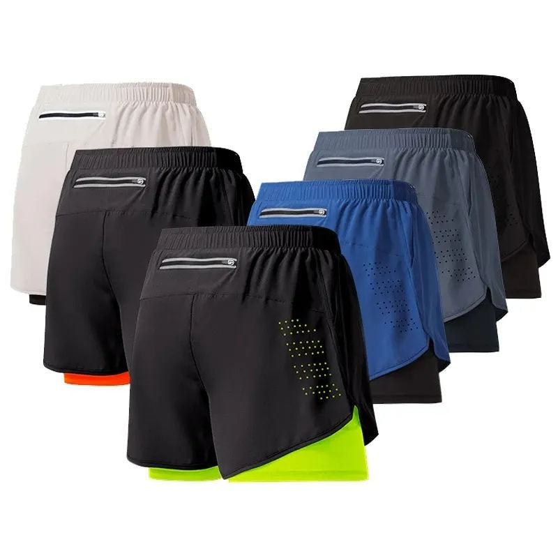 Herren-Laufshorts, schnelltrocknend, atmungsaktiv, aktive Trainings- und Übungsshorts | DK22001