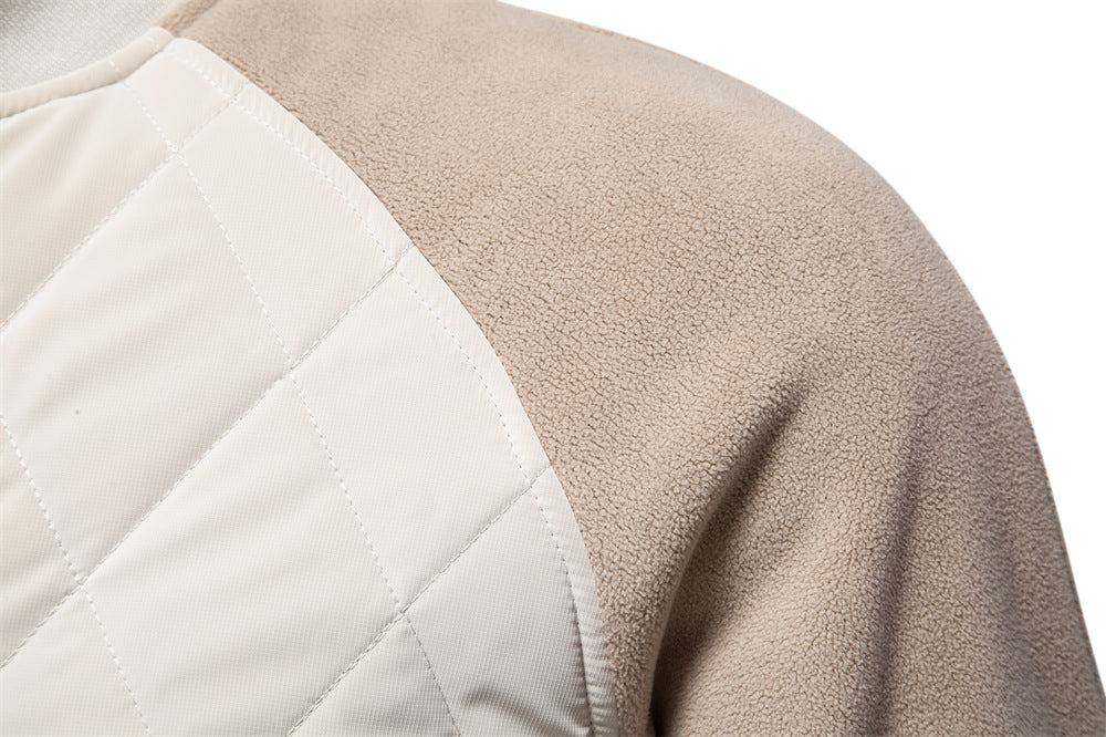 Stylische Herren Steppjacke mit Fleecefutter, Doppeltaschen & Raglanärmeln – Perfektes Freizeitoberteil | JK812