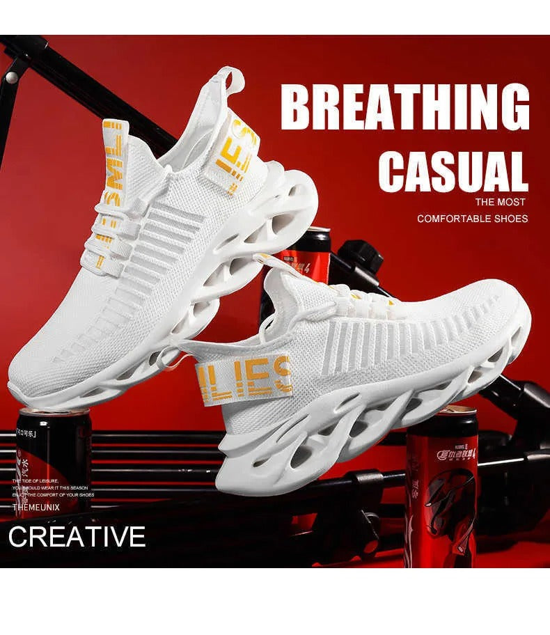 Atmungsaktive Strick-Sneaker zum Spazierengehen, leichte Sportschuhe, bequeme Low-Top-Sport-Turnschuhe | G101