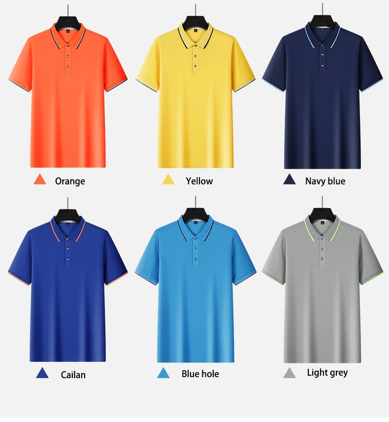 Herren-Golf-Poloshirt mit kurzen Ärmeln und Revers, schnelltrocknend und mit gesticktem Design | SG2316