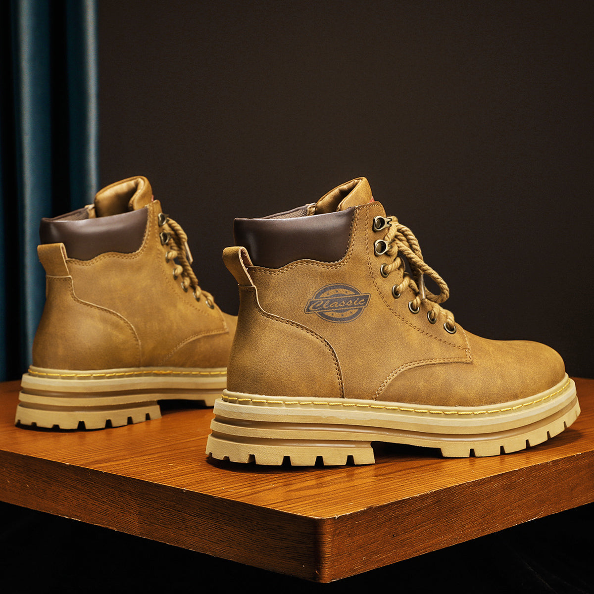 Herren-Lederstiefel im britischen Stil, High-Top-Arbeitskleidung, Freizeitschuhe | 6005