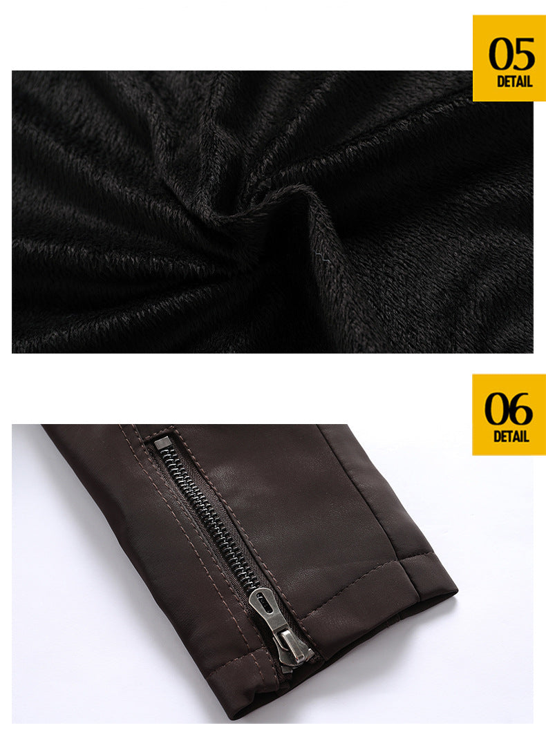 Herren PU-gebürstete weiche Wildlederjacke, modischer Blazer mit mehreren Stickereien | 8809