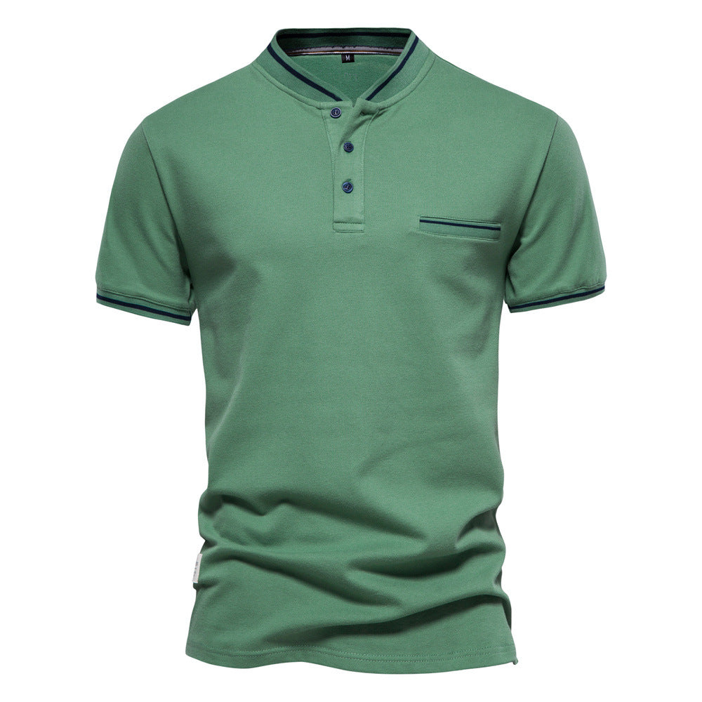 Herren Sommer Slim Casual Fit Einreihiges Kurzarm-T-Shirt | PS651