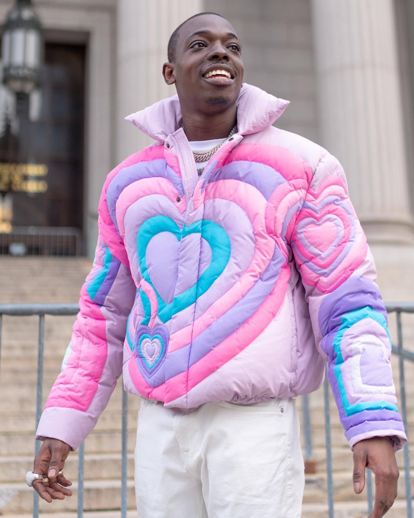Herrenmode Rainbow Love Reißverschluss Parka Jacken Winter warme Mäntel | G0622