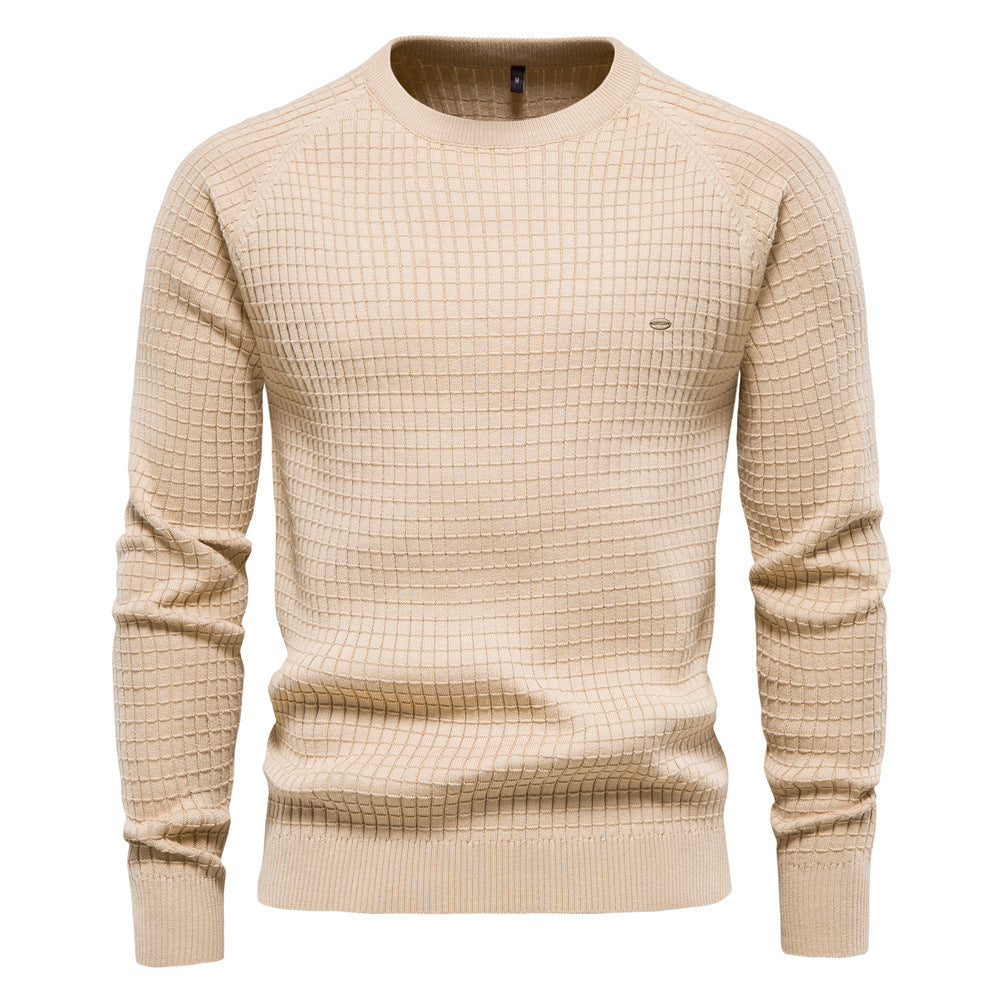 Herren Pullover Lässiger Pullover Einfarbig Langarm Slim Fit Strickpullover | SW68
