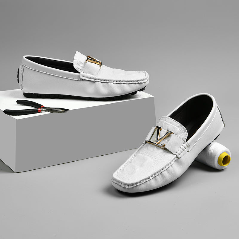 Hochwertige Echtlederschuhe Lässige Slipper Lederschuhe | H9901