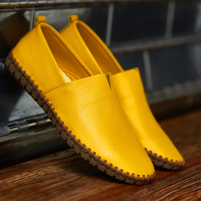 Handgefertigte Gommino Penny Loafer für Herren – Leichte Leder-Fahrerschuhe | Lässige Slip-On-Flats | 955