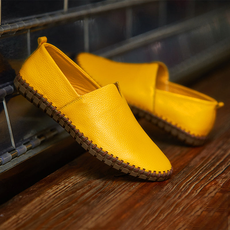 Handgefertigte Gommino Penny Loafer für Herren – Leichte Leder-Fahrerschuhe | Lässige Slip-On-Flats | 955
