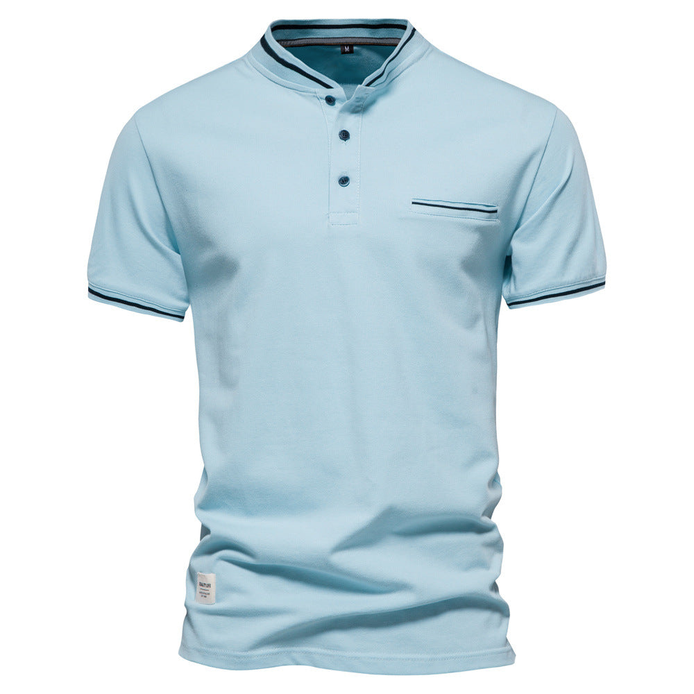 Herren Sommer Slim Casual Fit Einreihiges Kurzarm-T-Shirt | PS651