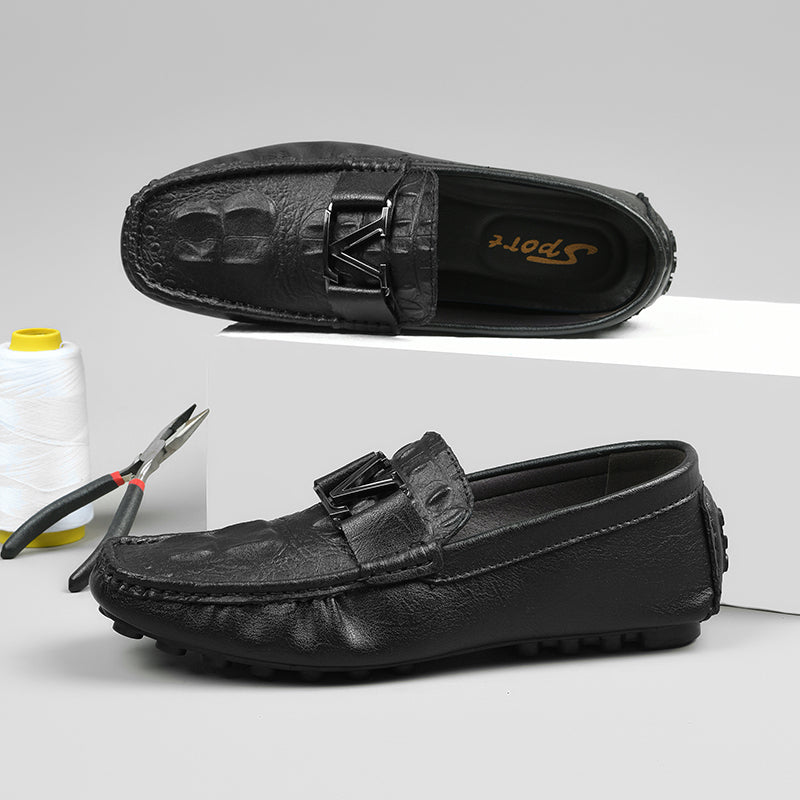 Hochwertige Echtlederschuhe Lässige Slipper Lederschuhe | H9901
