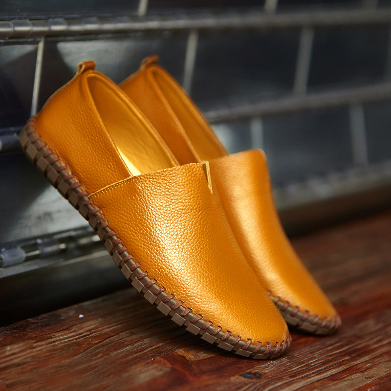 Handgefertigte Gommino Penny Loafer für Herren – Leichte Leder-Fahrerschuhe | Lässige Slip-On-Flats | 955