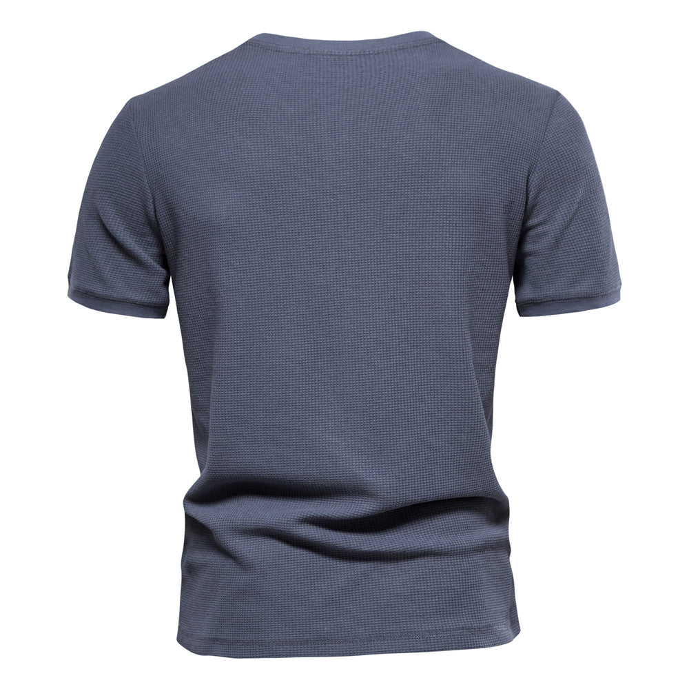 Herren-T-Shirt mit Ausschnittnähten, kurzärmelig, einfarbig, für den Sommer | TS1076