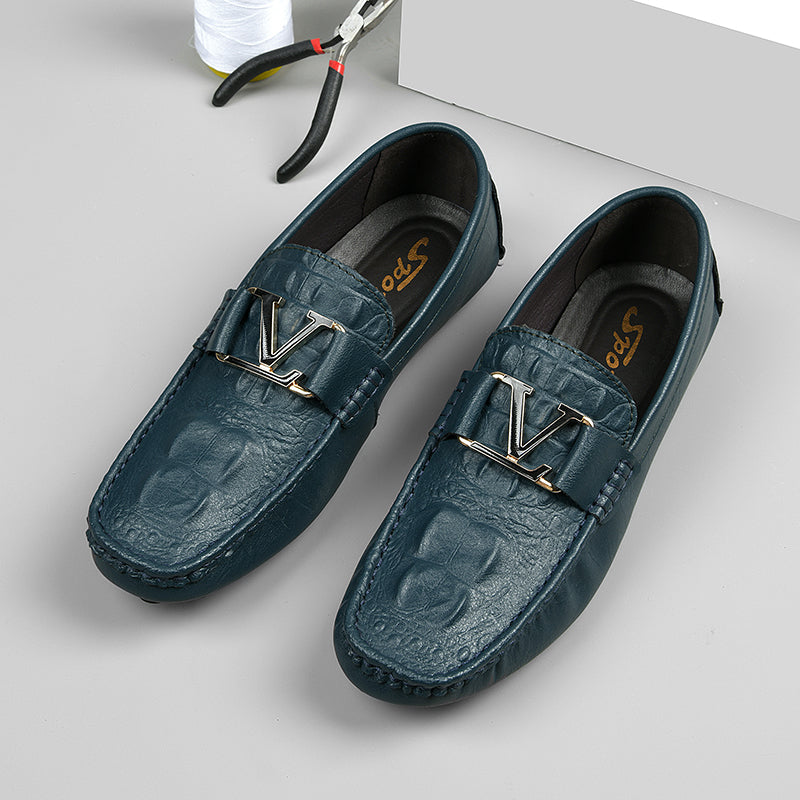 Hochwertige Echtlederschuhe Lässige Slipper Lederschuhe | H9901