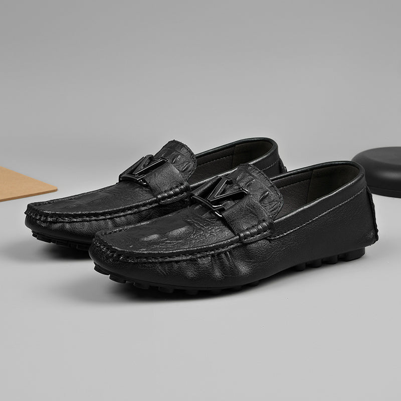 Hochwertige Echtlederschuhe Lässige Slipper Lederschuhe | H9901