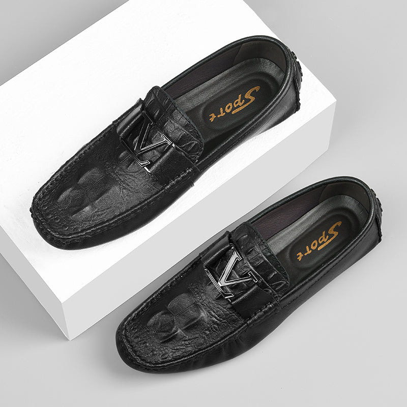 Hochwertige Echtlederschuhe Lässige Slipper Lederschuhe | H9901