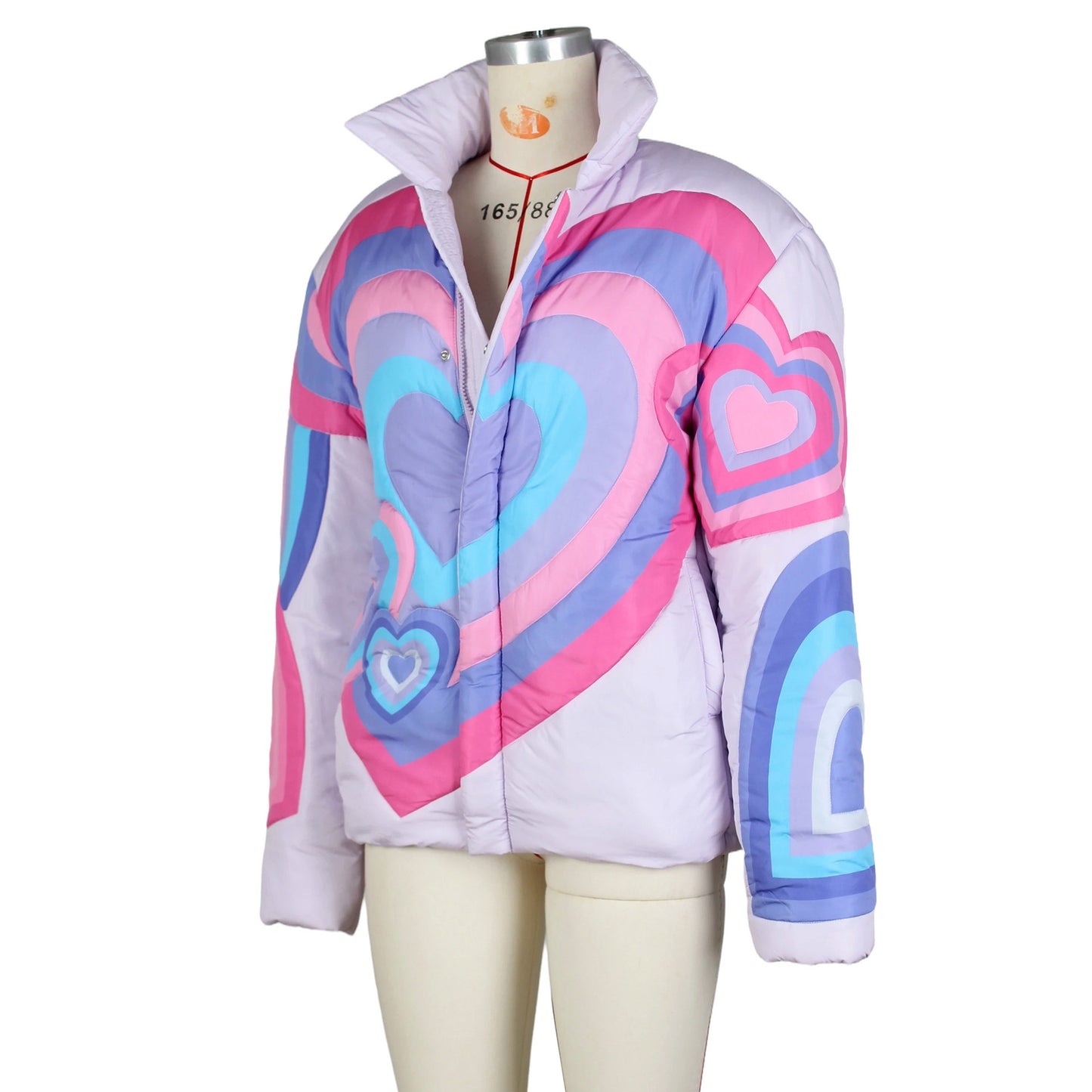 Herrenmode Rainbow Love Reißverschluss Parka Jacken Winter warme Mäntel | G0622