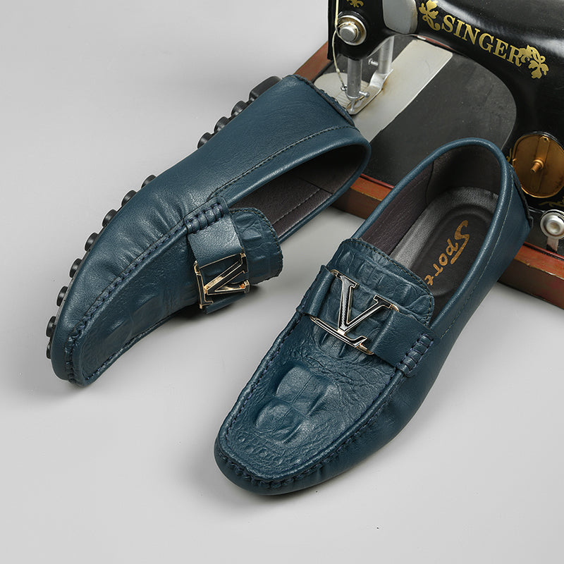 Hochwertige Echtlederschuhe Lässige Slipper Lederschuhe | H9901
