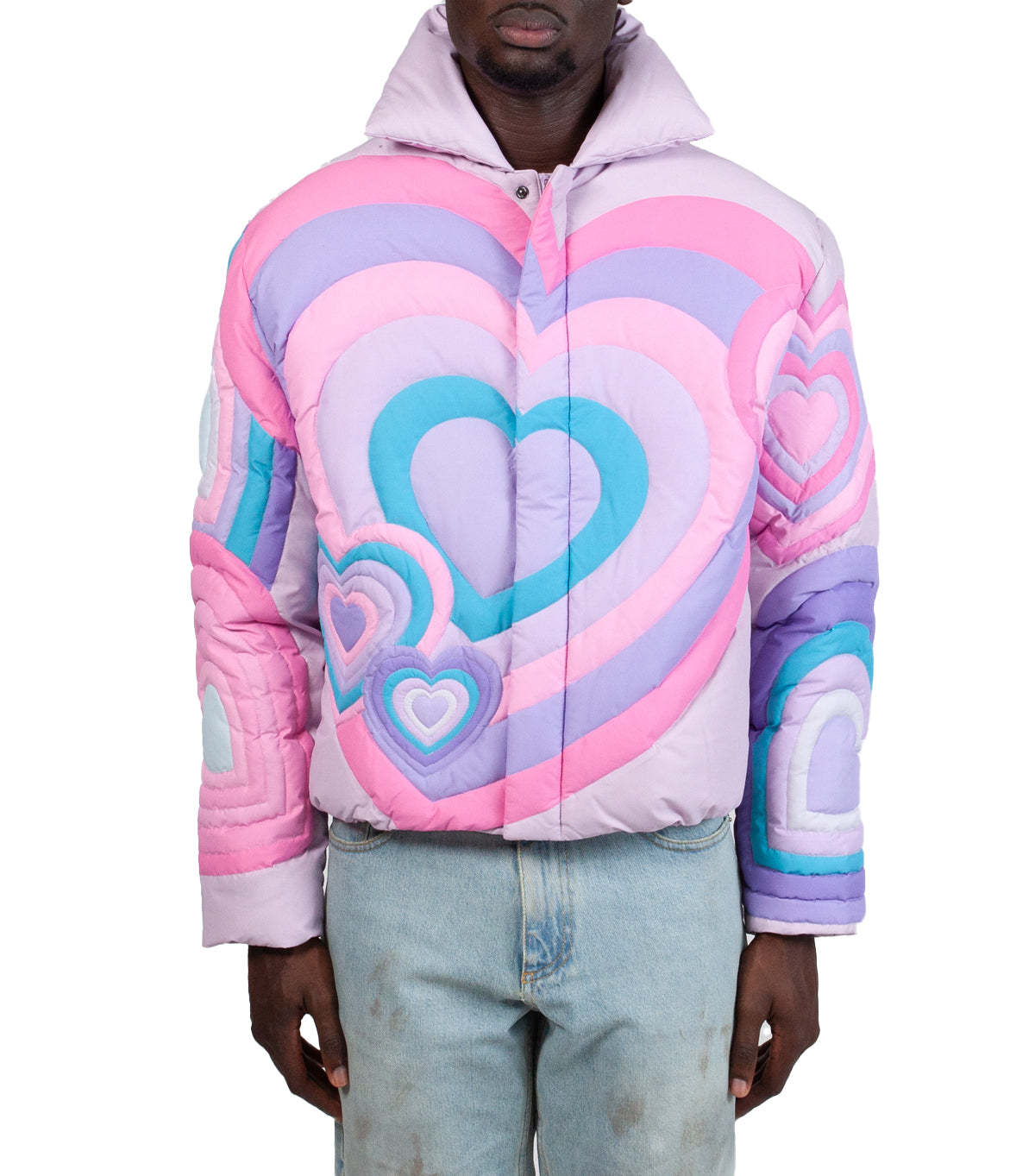 Herrenmode Rainbow Love Reißverschluss Parka Jacken Winter warme Mäntel | G0622