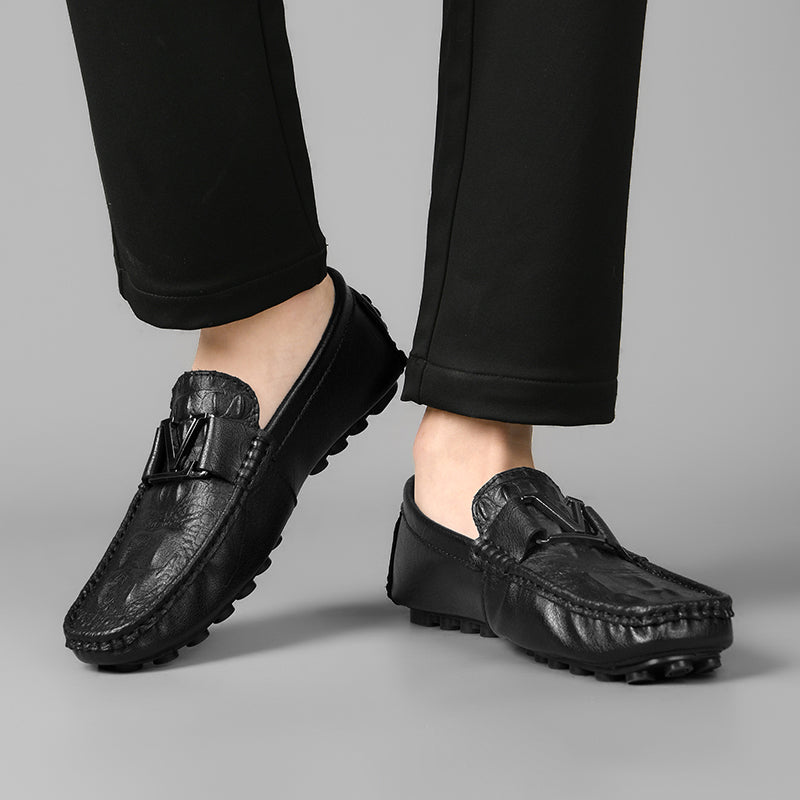 Hochwertige Echtlederschuhe Lässige Slipper Lederschuhe | H9901