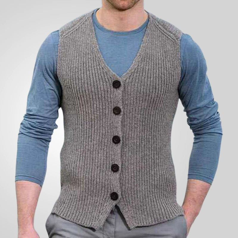 Stilvolle Herren Wollstrickweste Slim Fit Wollweste Perfekt für Herbst & Winter | SY0163