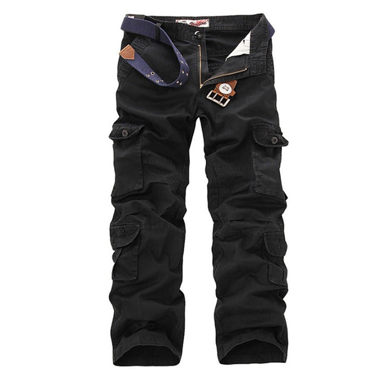 Herren Cargohose Militärhose Lässige Lange Hose mit mehreren Taschen | 012jb