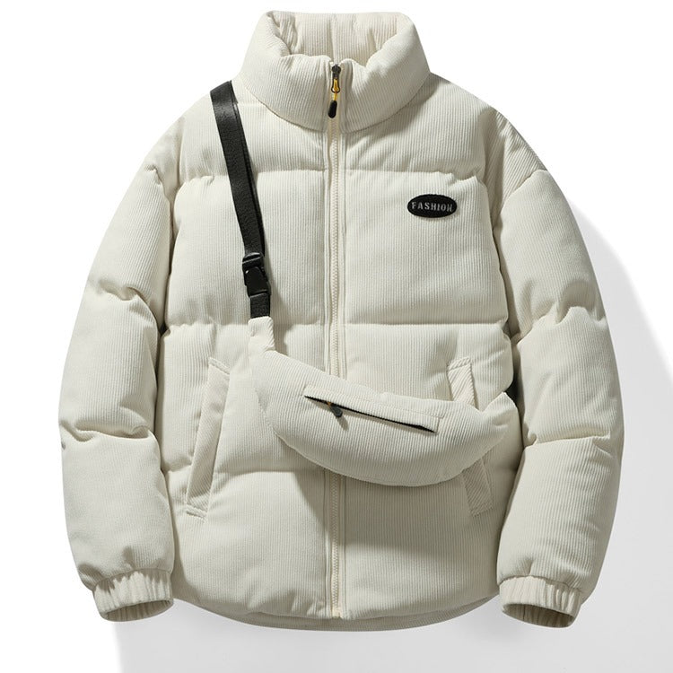 Wintermantel aus Cord, Pufferjacke, lockere, warme Bomberjacke aus Wattebaumwolle (Tasche nicht im Lieferumfang enthalten) | HP-009