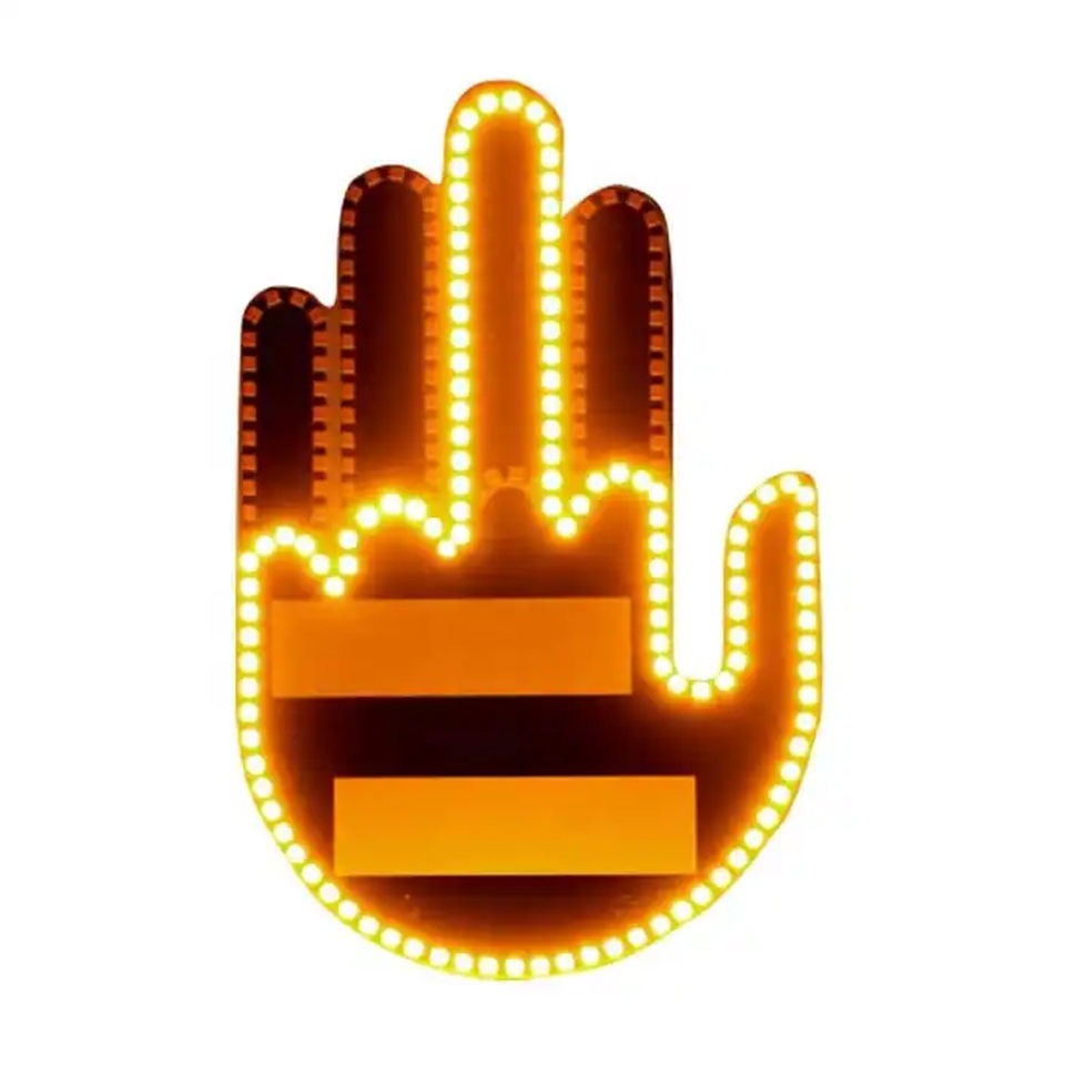 Auto Finger Licht mit Fernbedienung Geste Licht Auto Bernstein Mittelfinger Warnung Bremslicht