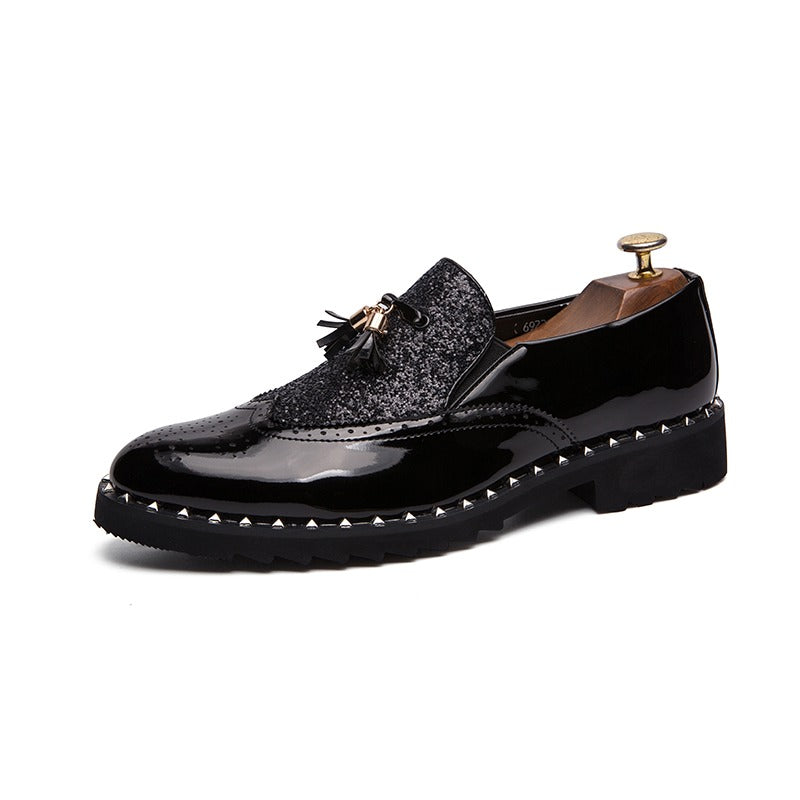 Elegante Herrenschuhe aus echtem Leder im Brautdesign