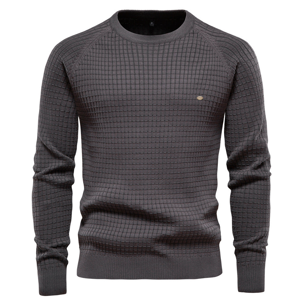 Herren Pullover Lässiger Pullover Einfarbig Langarm Slim Fit Strickpullover | SW68