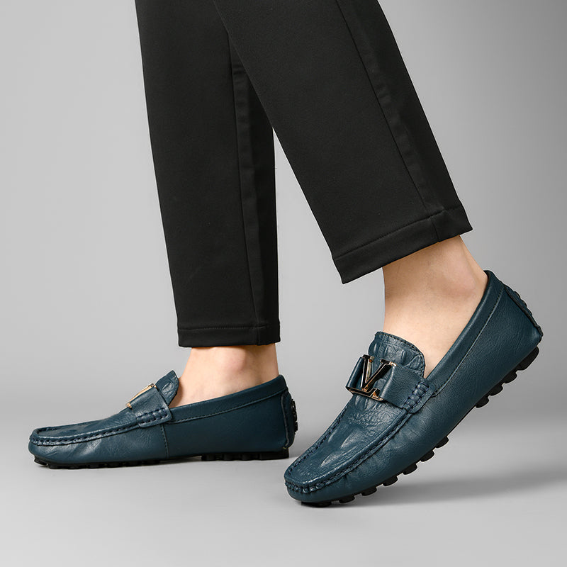 Hochwertige Echtlederschuhe Lässige Slipper Lederschuhe | H9901
