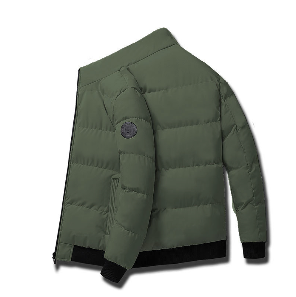 Dicke Winter-Daunenjacke für Herren – Warmer Baumwollmantel mit Stehkragen für europäische Winter 8668