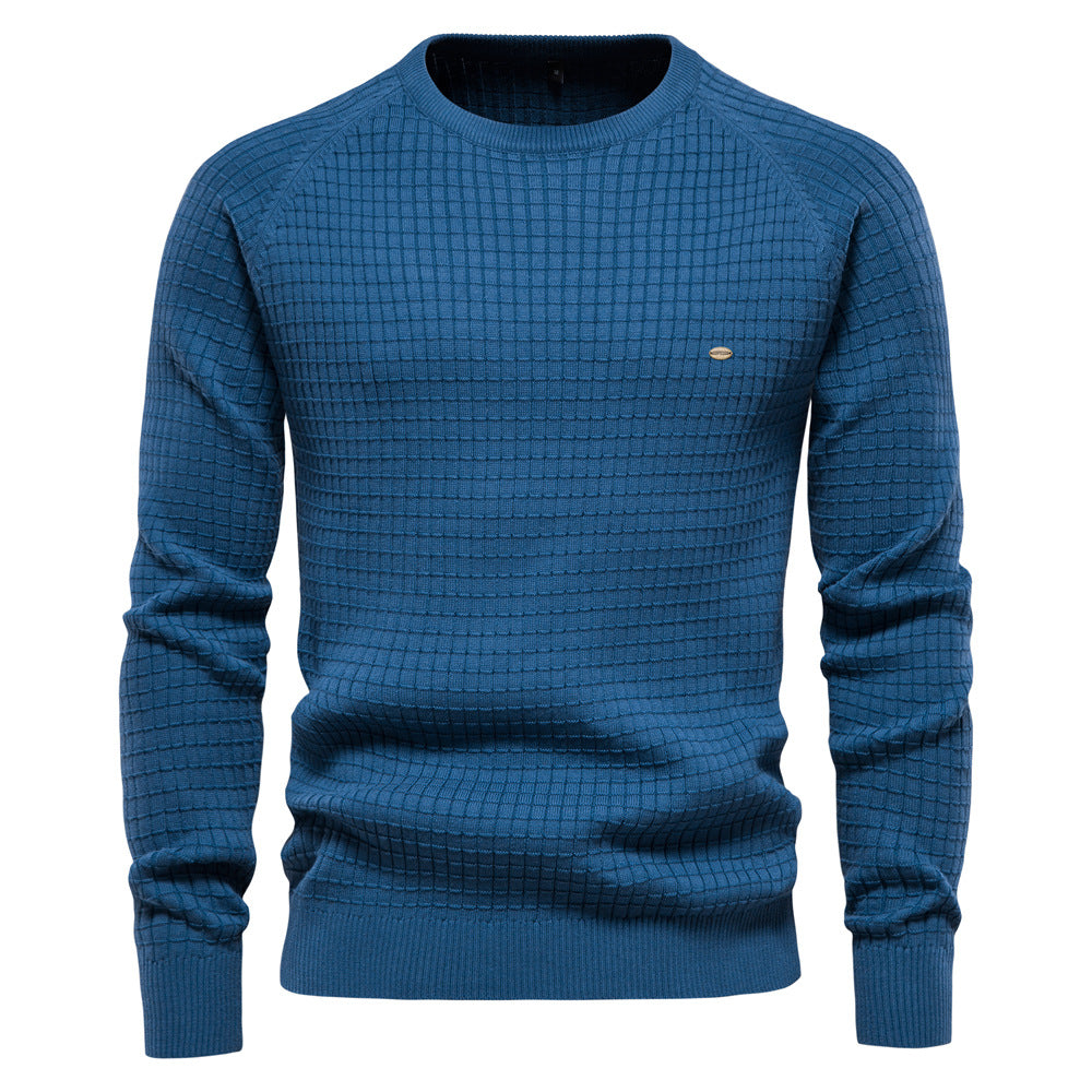 Herren Pullover Lässiger Pullover Einfarbig Langarm Slim Fit Strickpullover | SW68