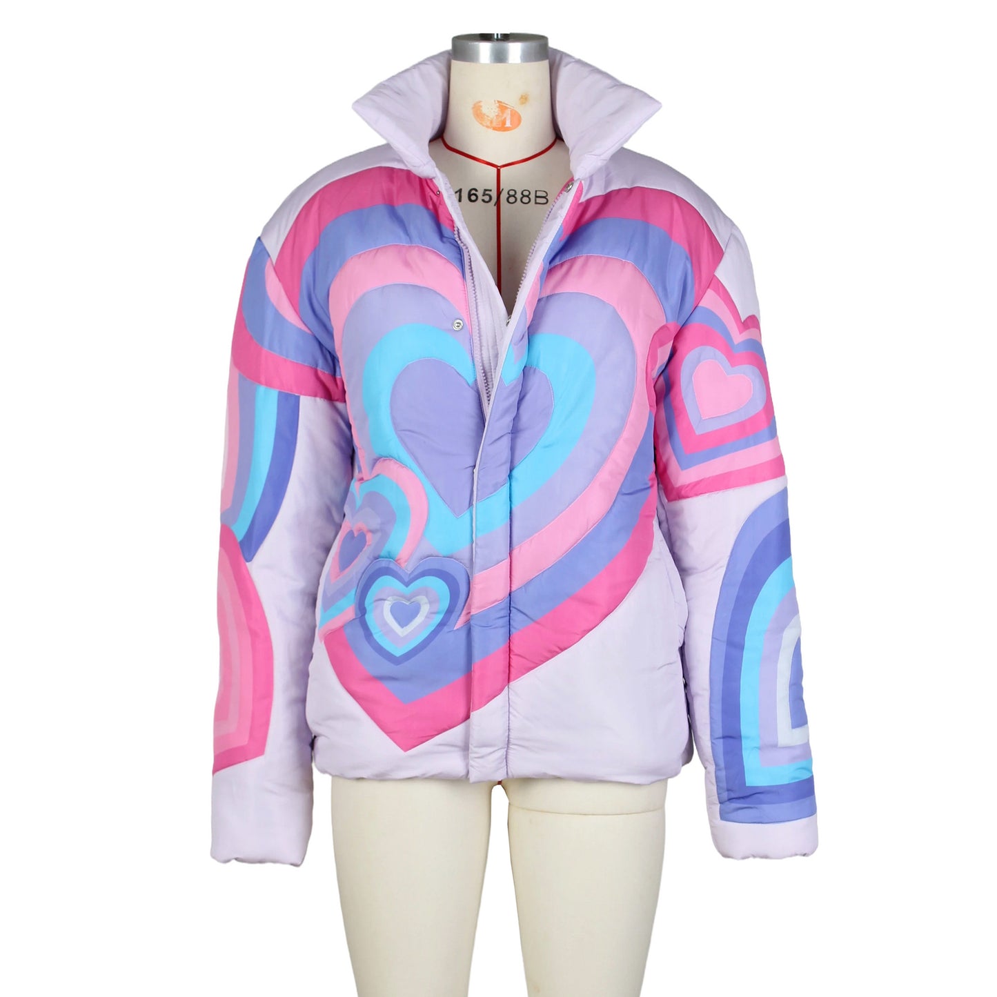 Herrenmode Rainbow Love Reißverschluss Parka Jacken Winter warme Mäntel | G0622