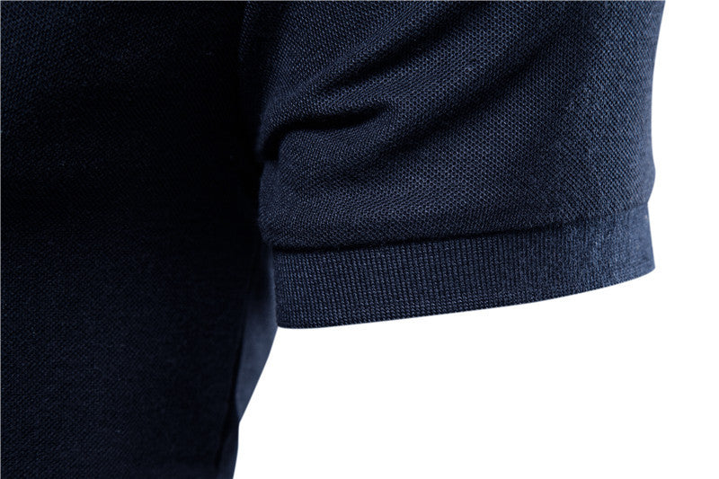 Herrenmode, lässig, einfarbig, kurzärmelig, hochwertiges, schmales Polo-T-Shirt | PL05