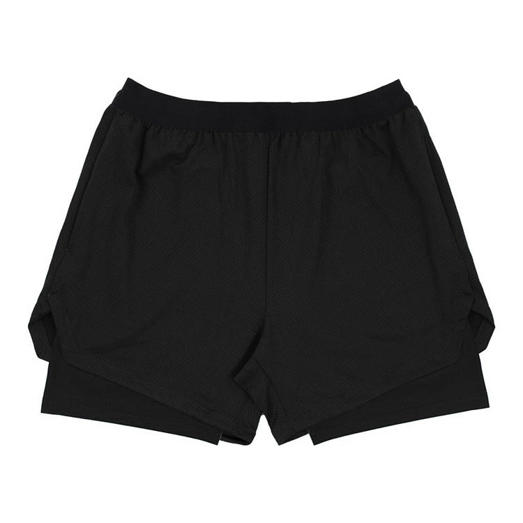 Atmungsaktive, schnell trocknende Basketball-Shorts für Herren, hochelastisch, Trainingsshorts mit Innentaschen, Turnshorts | DK45