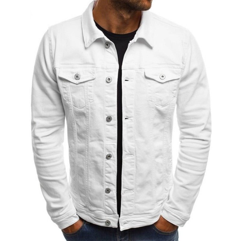 Hochwertige Jeansjacke, lässig, einfarbig, Streetwear-Mantel, Strickjacke, Knopfleiste, Arbeitsjacke, Oberteil | zc132