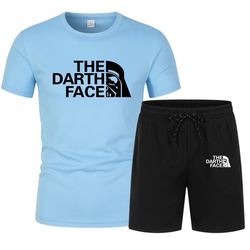 Zweiteiliges Sportbekleidungsset für Herren, Fitnesstraining, Laufen, schnelltrocknendes T-Shirt-Set | QS-01